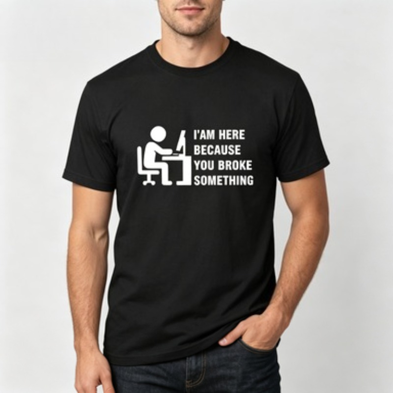 Tech Office Worker - T-shirt en coton doux pour hommes,