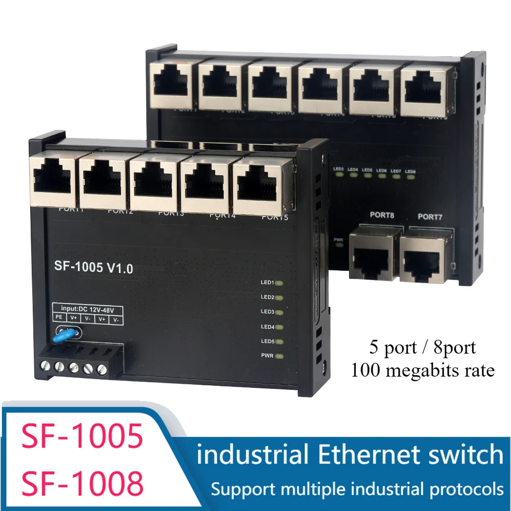 Ethernet Switch 8 Port - Commutateur Ethernet industriel 5 ports 8