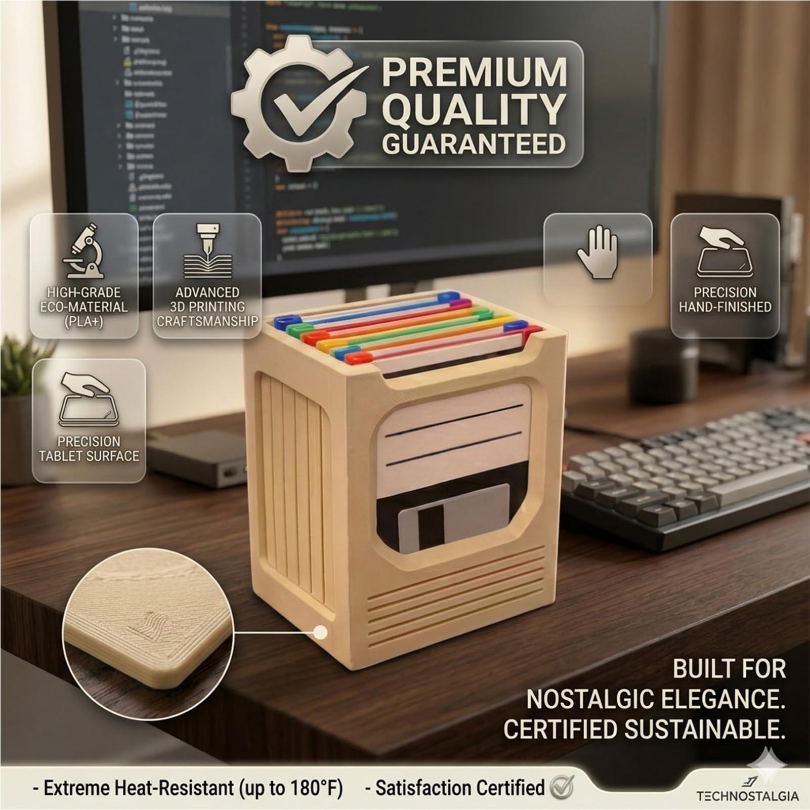 Office Tech Desk - Ensemble de supports pour sous-verres rétro,