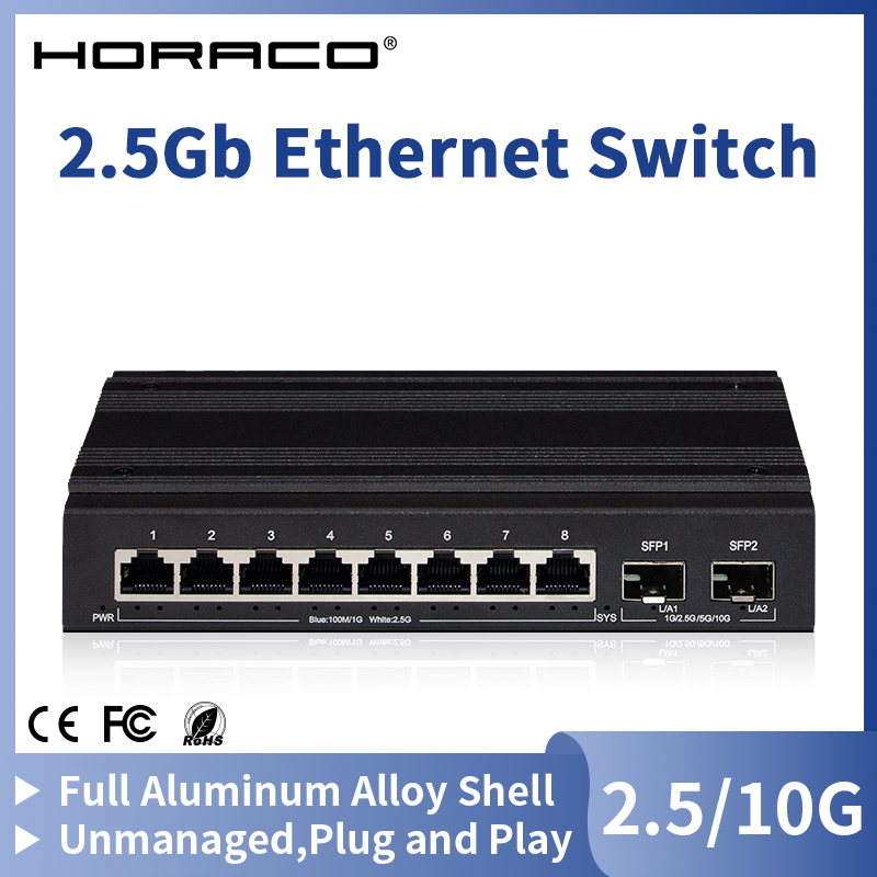 Ethernet Switch 8 Port - Commutateur réseau HORACO 2.5G commutateur Ethernet