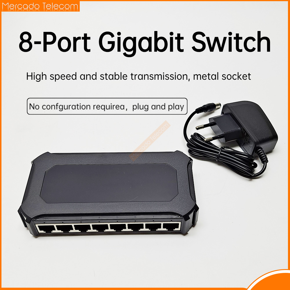 Ethernet Switch 8 Port - Switch Ethernet Gigabit 8 ports, Switch