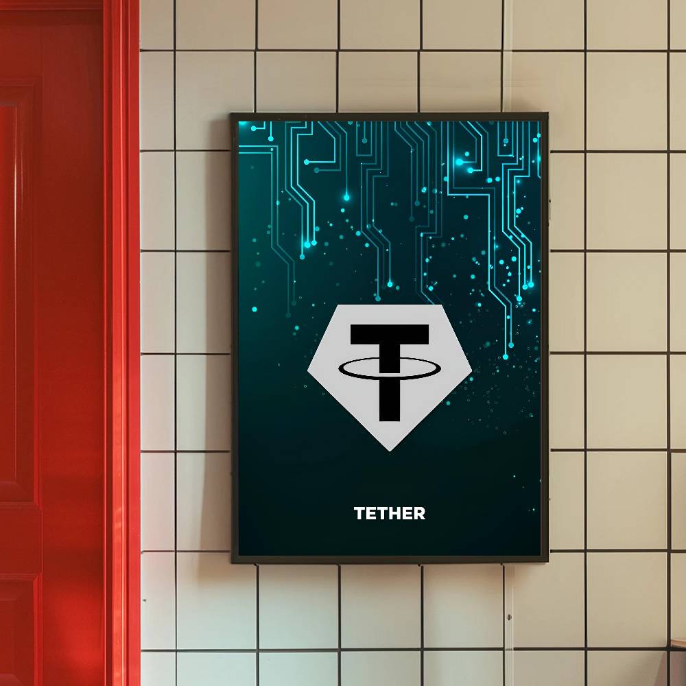 Affiche de symboles crypto de  - Tech Office Wallpaper avis et prix
