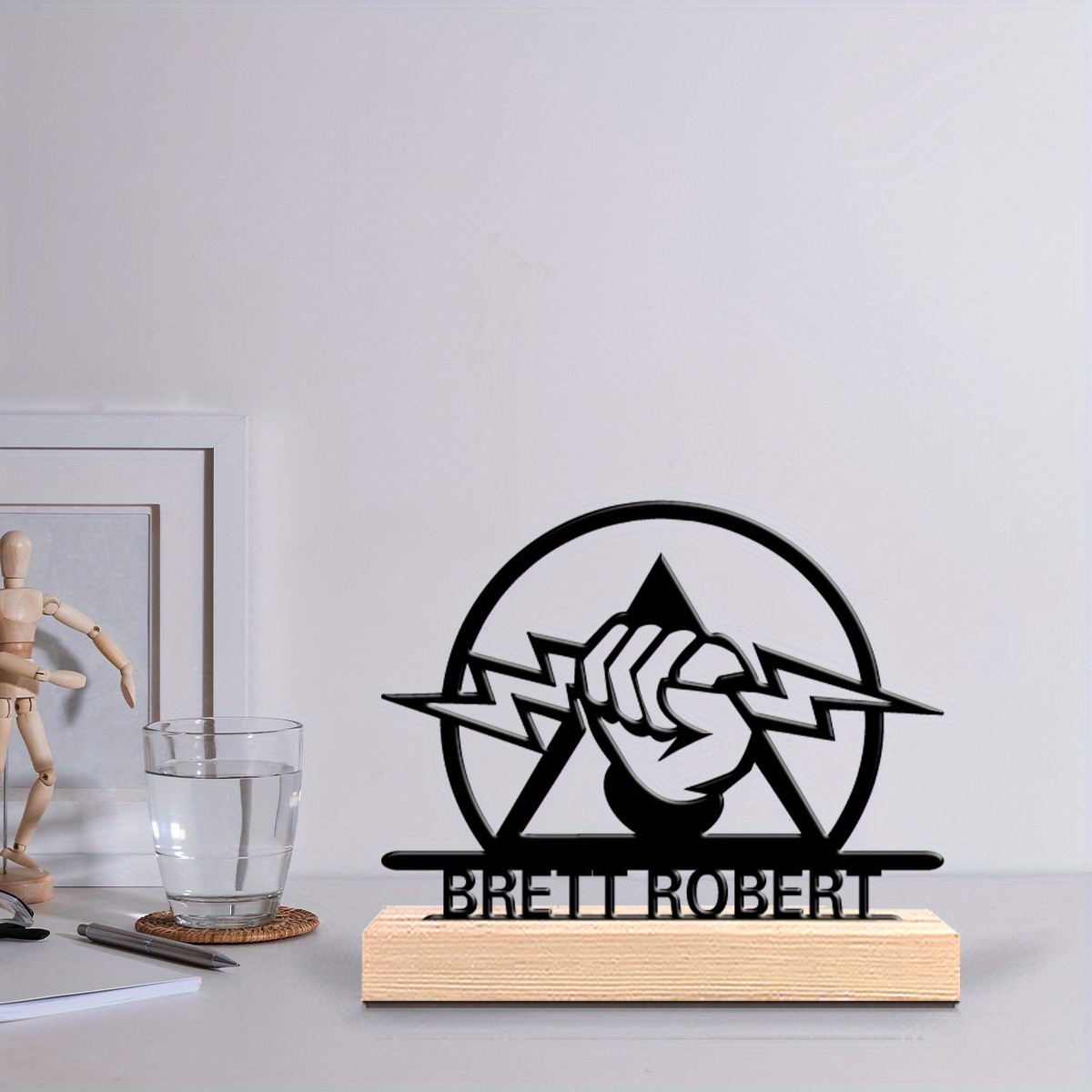 Plaque de bureau en métal grav - Office Tech Desk avis et prix