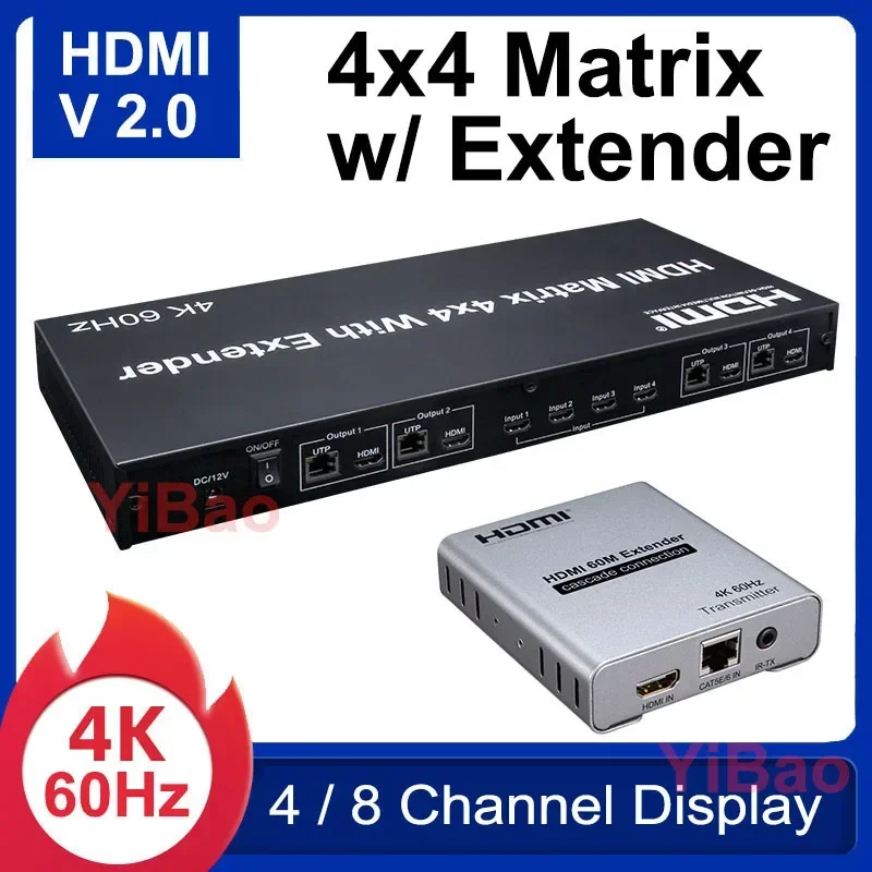 Matrice HDMI 2.0 4x4 4K 60Hz a - Ethernet Switch 8 Port avis et prix