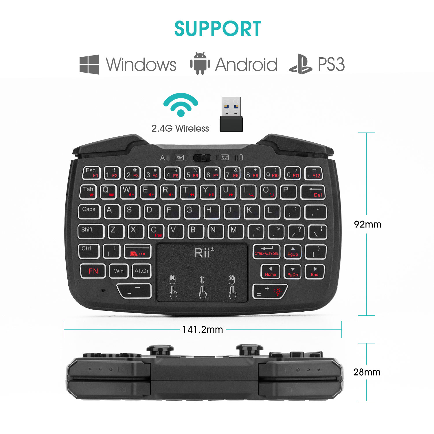 Rii RK707 2.4GHz contrôleur de - Raspberry Pi Keyboard avis et prix