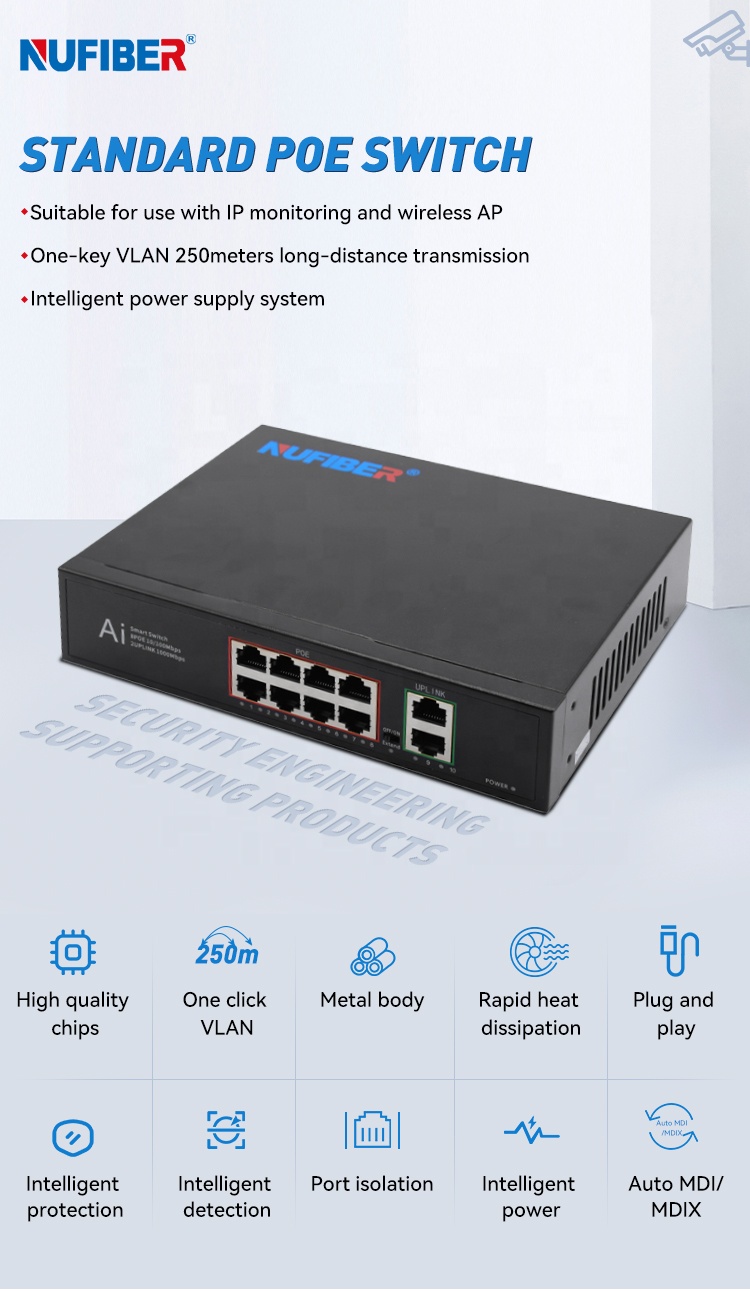 Commutateur de port POE Gigabi - Ethernet Switch 8 Port avis et prix